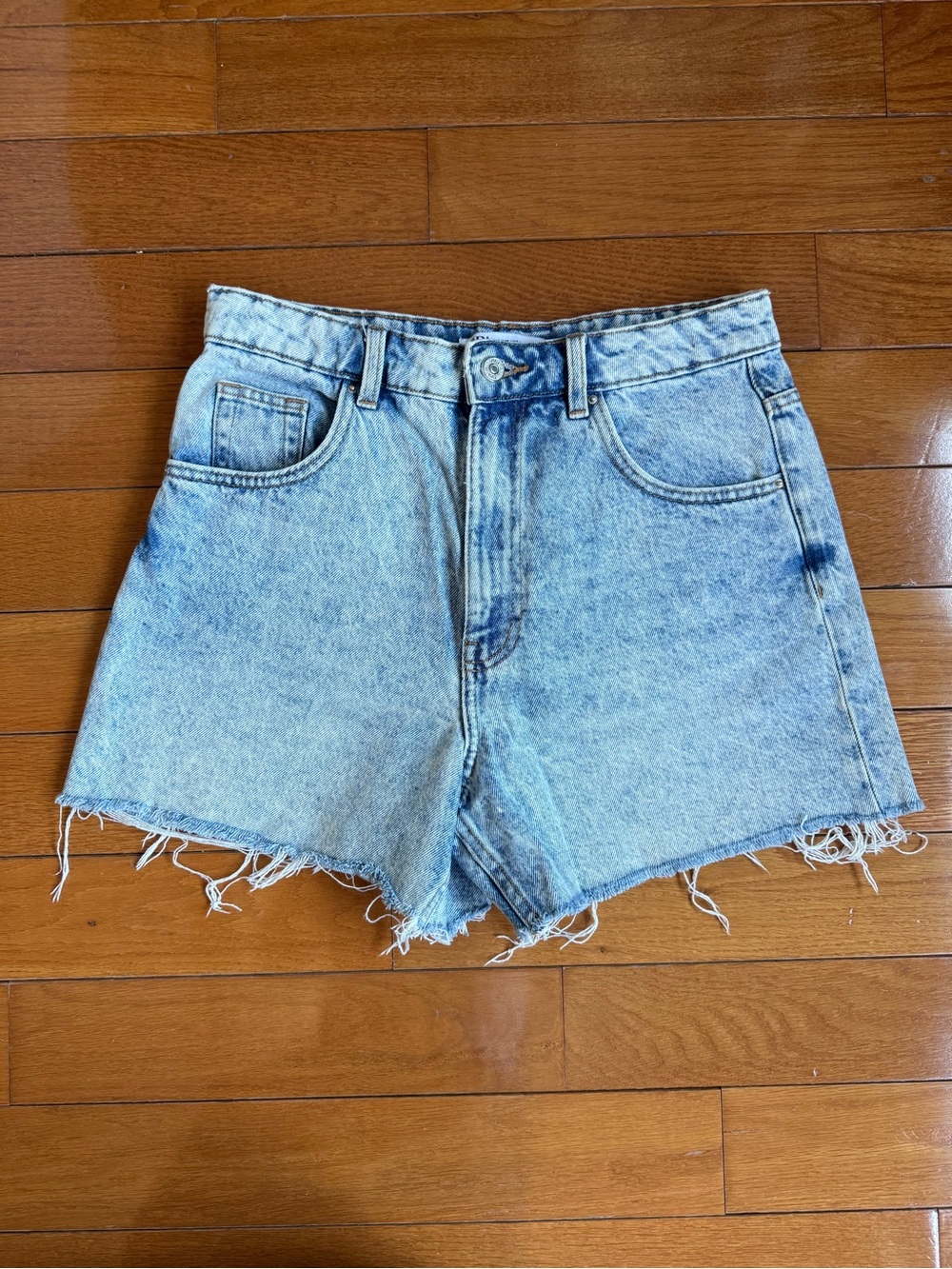 Zara Light Blue Denim Shorts